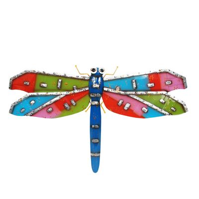 Dragonfly Wall Decor with Blue Tail