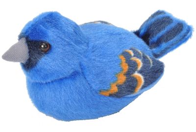 Audubon Ii Blue Grosbeak Stuffed Animal W Sound 5.5&quot;