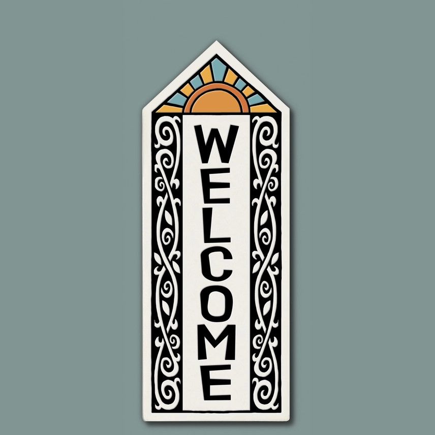 676 WELCOME - GARDEN TILE STAKE