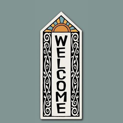 676 WELCOME - GARDEN TILE STAKE