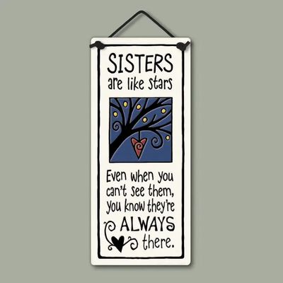 245 SISTERS ARE LIKE STARS - HANGING WALL PLAQUE