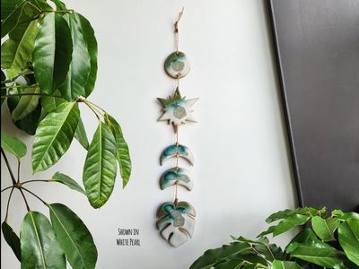 Monstera Ceramic Sculpture Wall Hanging, Handmade - Jungle Finish