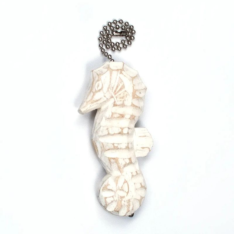 FAN PULL SEAHORSE WHITE