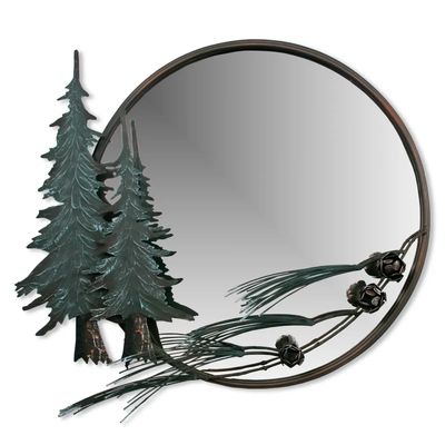 Pine Tree Mirror Round