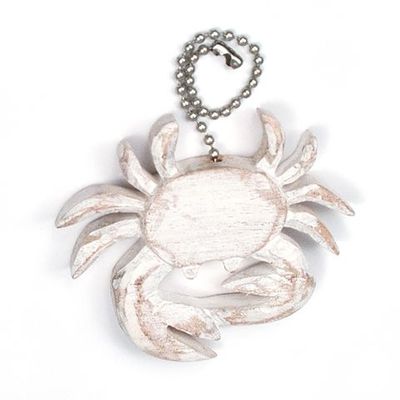 C346 FAN PULL WHITE WASH CRAB