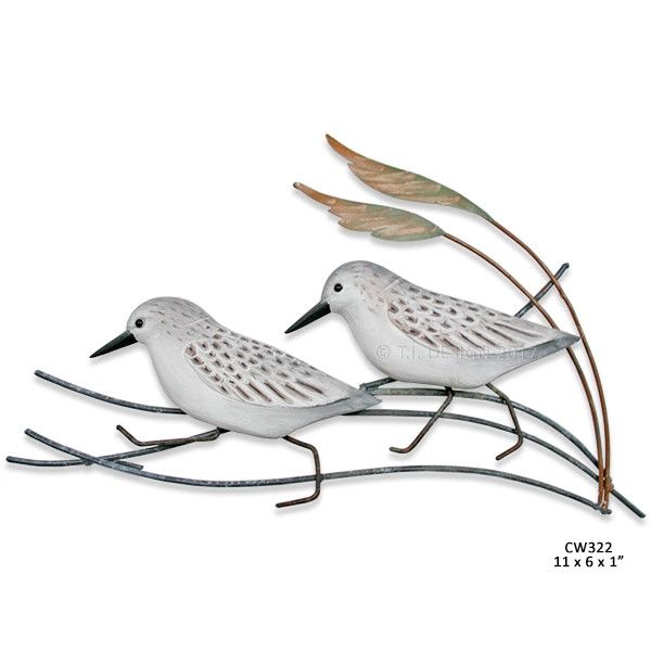 CW322 SANDERLING PAIR WALL ART