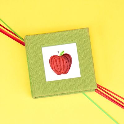 QUILLED APPLE STICKY NOTE PAD COVER