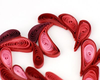 QUILLED GREETING CARD A TOAST TO LOVE