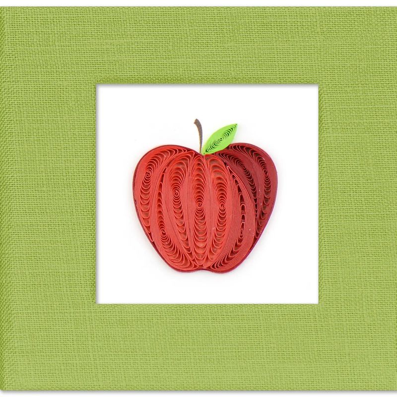 QUILLED APPLE STICKY NOTE PAD COVER
