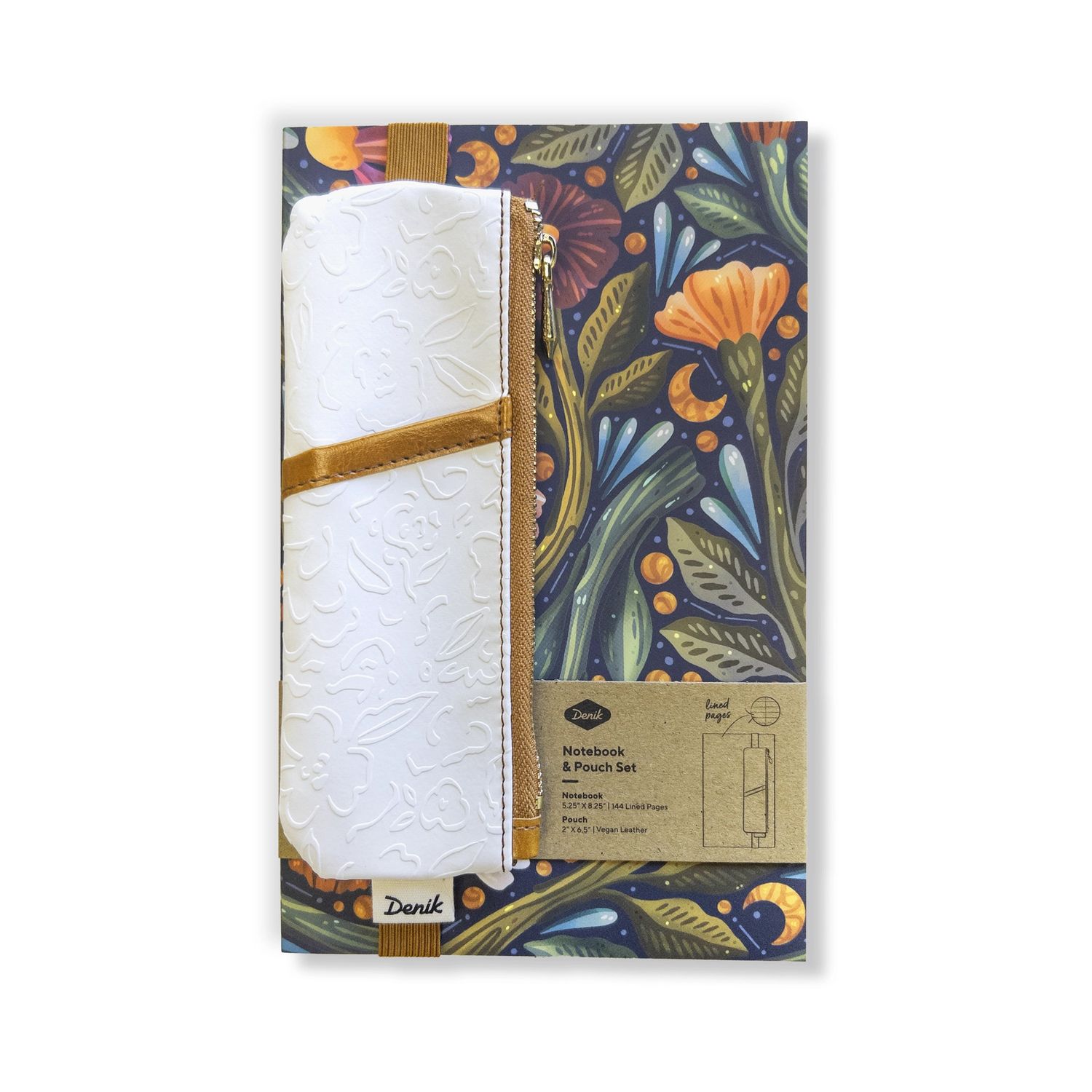 Nightsky Floral Notebook/Sketchbook Pouch