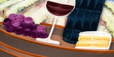 QUILLED GREETING CARD VINEYARD