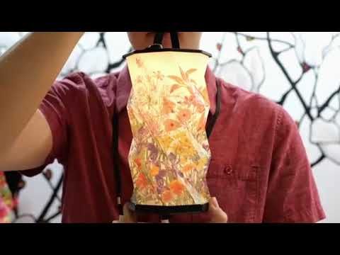 Modgy Mary Vaux Walcott Botanical Watercolor Origami Lantern