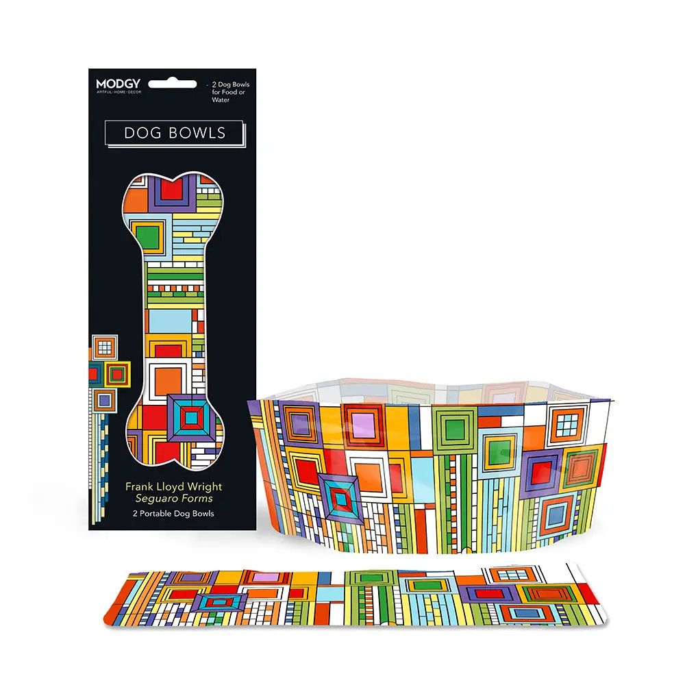 Frank Lloyd Wright Saguaro Forms Dog Bowls - Package of 2