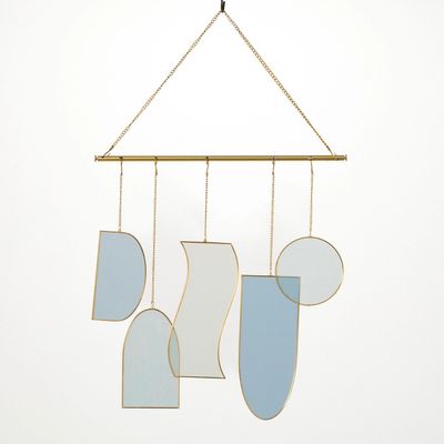 Stained Glass Suncatcher - Ocean Blues 24&quot;