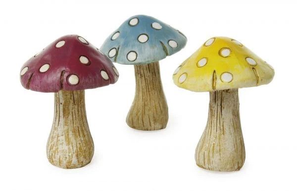 MG199 POLKA DOT MUSHROOM SET OF 3 - ASST. COLOR
