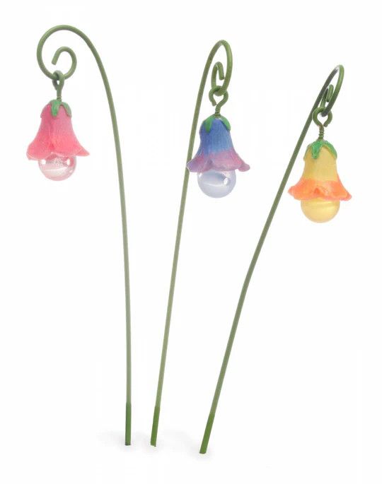 MG38 FLOWER GLOW IN THE DARK STREET LIGHT S/3