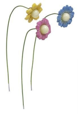 MG357 GLOW FLOWERS S/3 FOR FAIRY GARDEN
