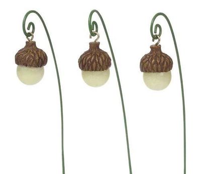 MG362 FLOW ACORN LIGHTS FAIRY GARDEN S/3