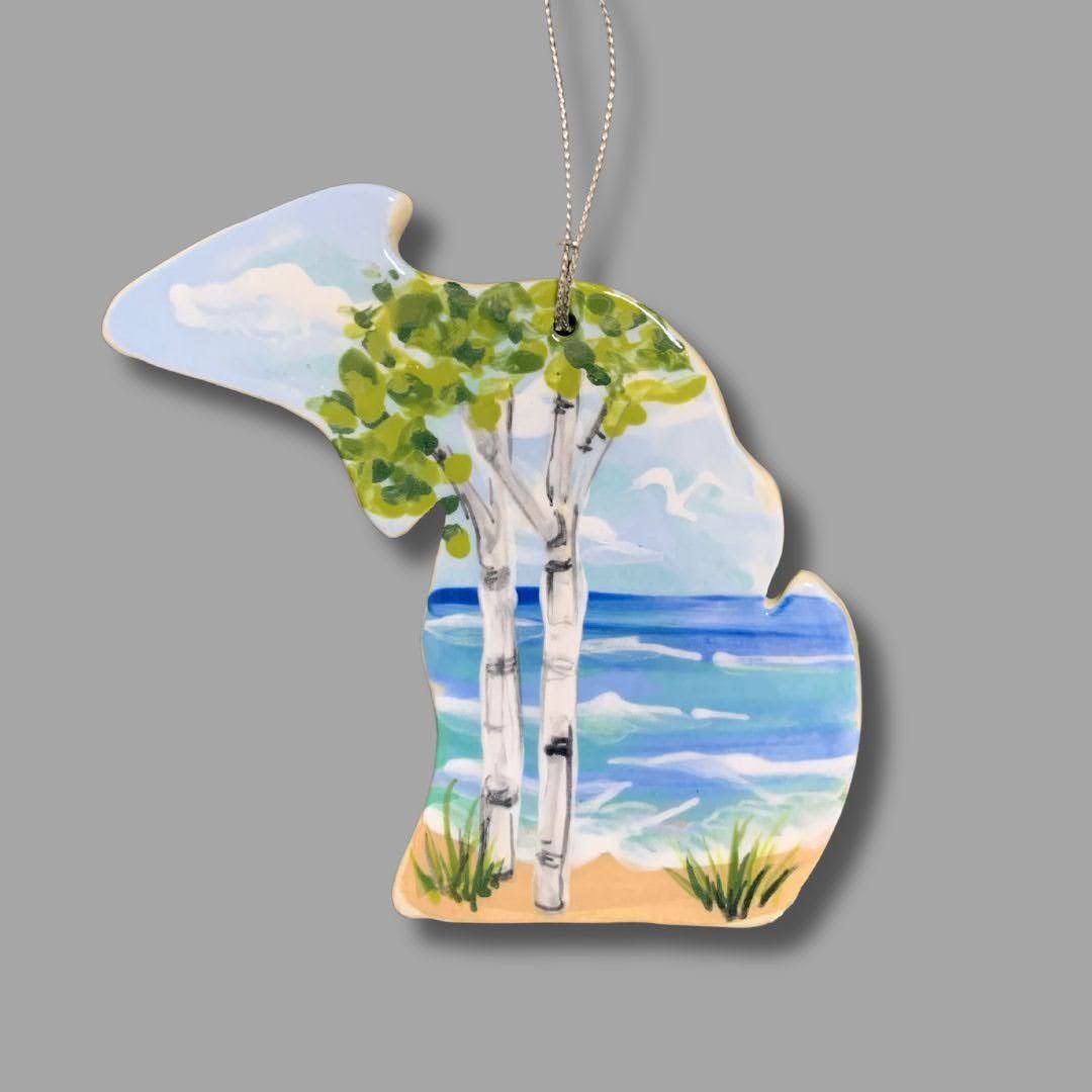 Michigan Ornament - Birch Tree