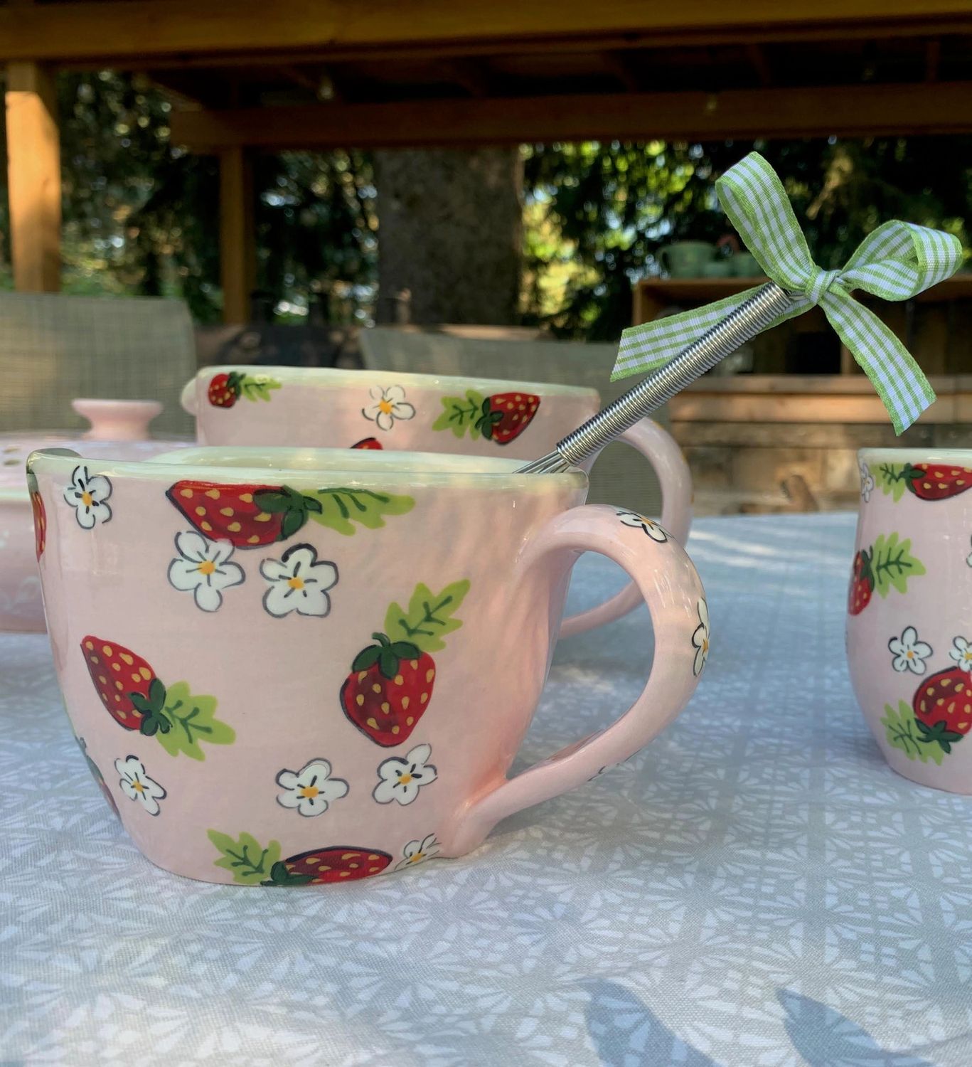 Batter Bowl Large - Pink Strawberry