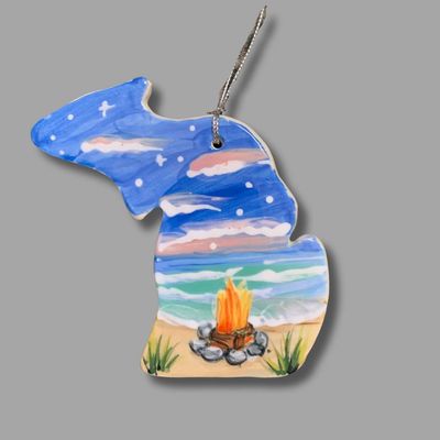 Michigan Ornament - Campfire