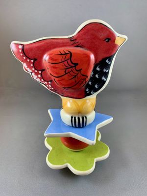 Red Bird Garden Sculpture