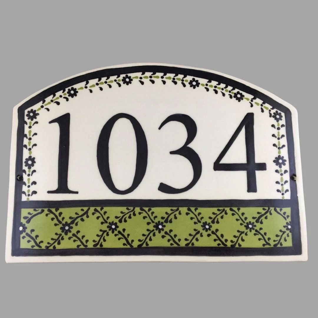 CUSTOM ADDRESS TILE - FRENCH LATTICE