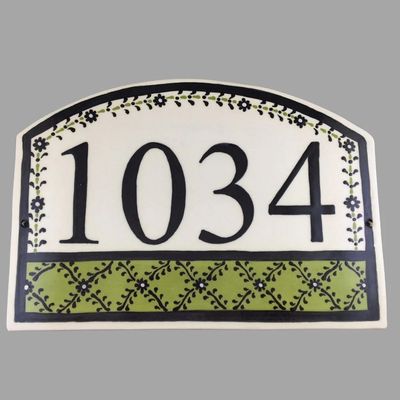 CUSTOM ADDRESS TILE - FRENCH LATTICE