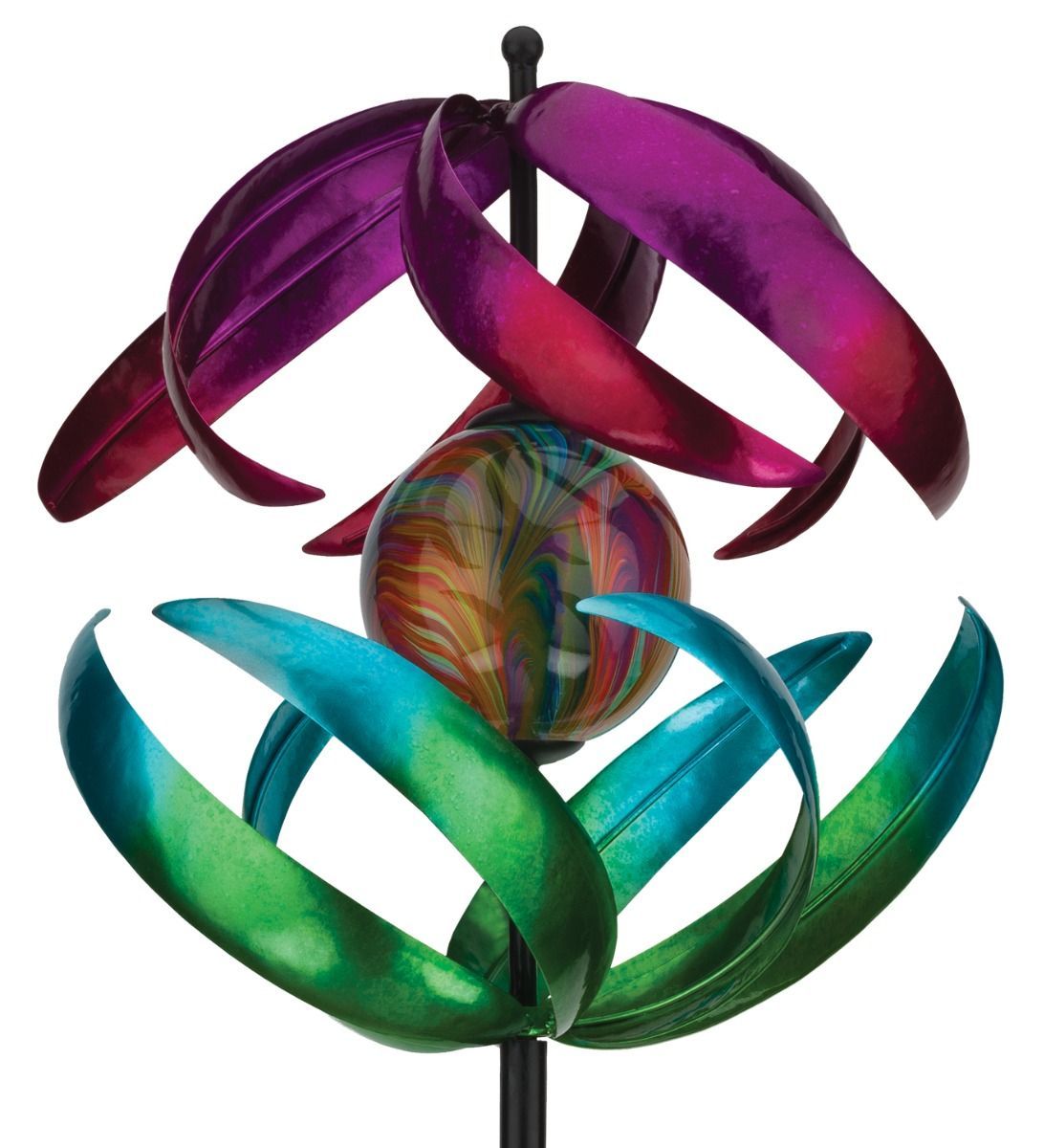 13919 SOLAR VERTICAL WIND SPINNER - SWIRL