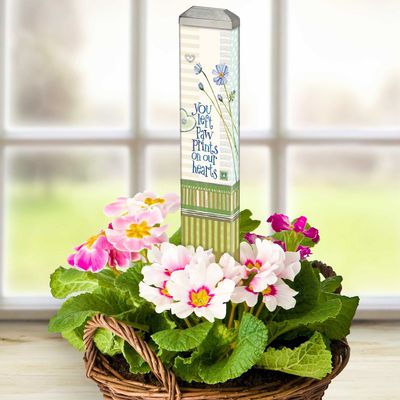 Mini Art Pole You Left Paw Prints 13&quot;