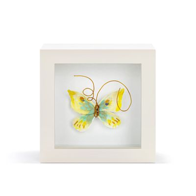 Endlessly Hopeful Yellow &amp; Green Butterfly Shadow Box - 4in