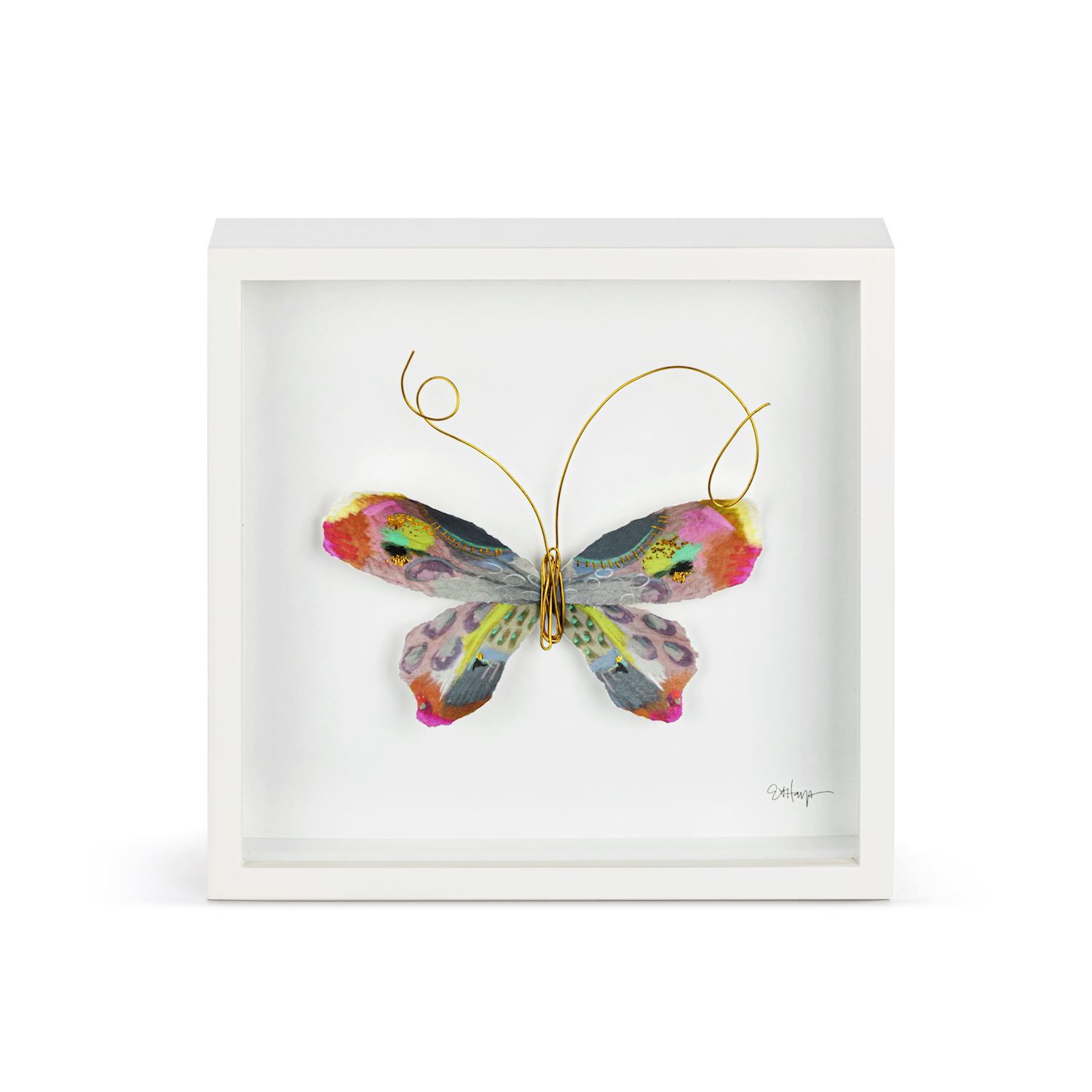 Multi Butterfly Wall Art - 10&quot;sq