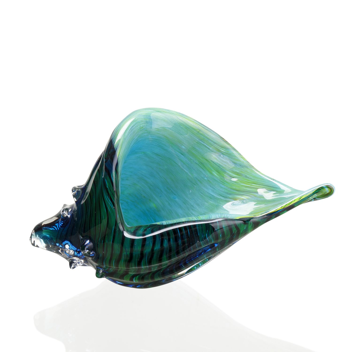 Art Glass Teal Shell