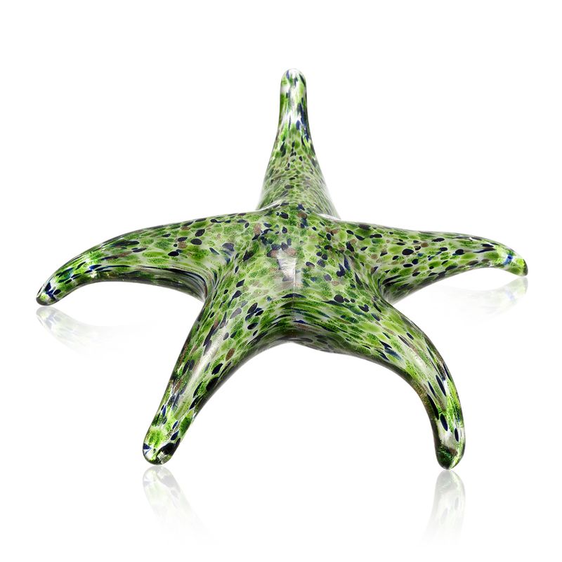 Art Glass Green &amp; Blue Walking Starfish
