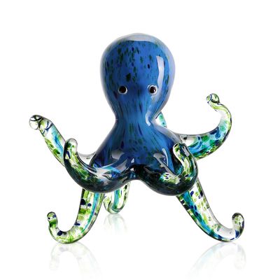 Art Glass Cerulean Octopus