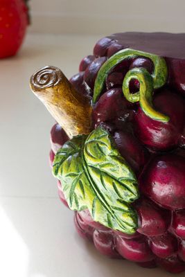 Stone Composite Fruit Accent Stool / Grapes