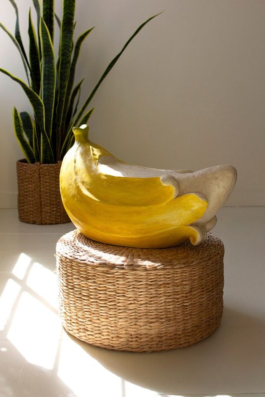 Stone Composite Fruit Accent Stool / Banana