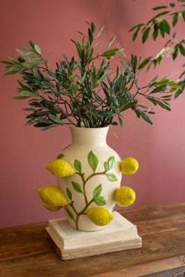Ceramic Lemons Vase
