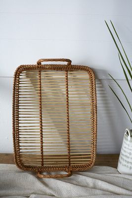 Leisure Tray Rattan 16.5&quot;x 12.5&quot;x 5.75&quot;