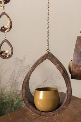 Gilford Hanging Pot - Brown