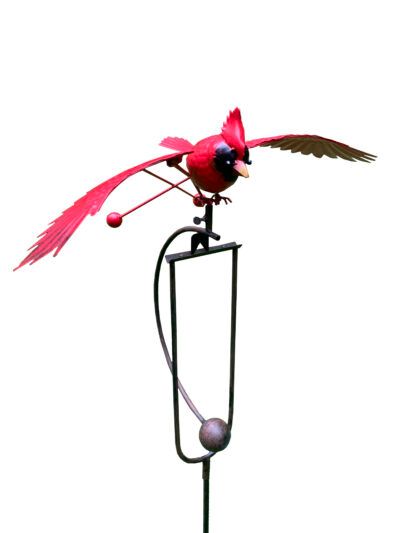 METAL CARDINAL ROCKER STAKE
