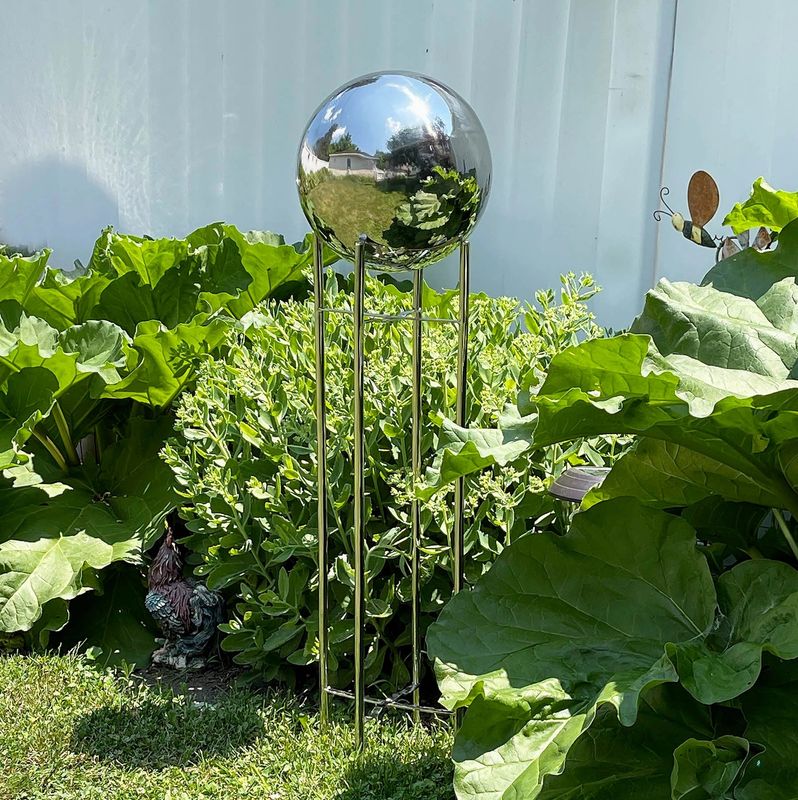 10" Silver Stainless Steel Globe