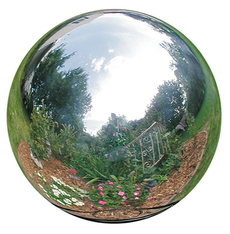 8" Silver Stainless Steel Globe