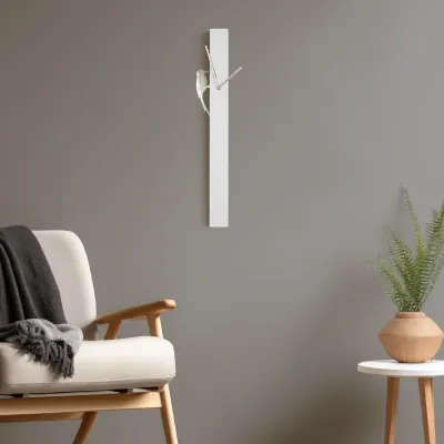 WOODPECKER MOTION BIRD CLOCK - WHITE