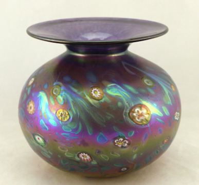 MONET PUFFER VASE IN PURPLE HYACINTH
