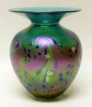 Monet Series Short Vase in Emerald