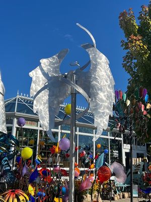 SMALL DOWN WING ANGEL WINDSCULPTURE STAINLESS STEEL