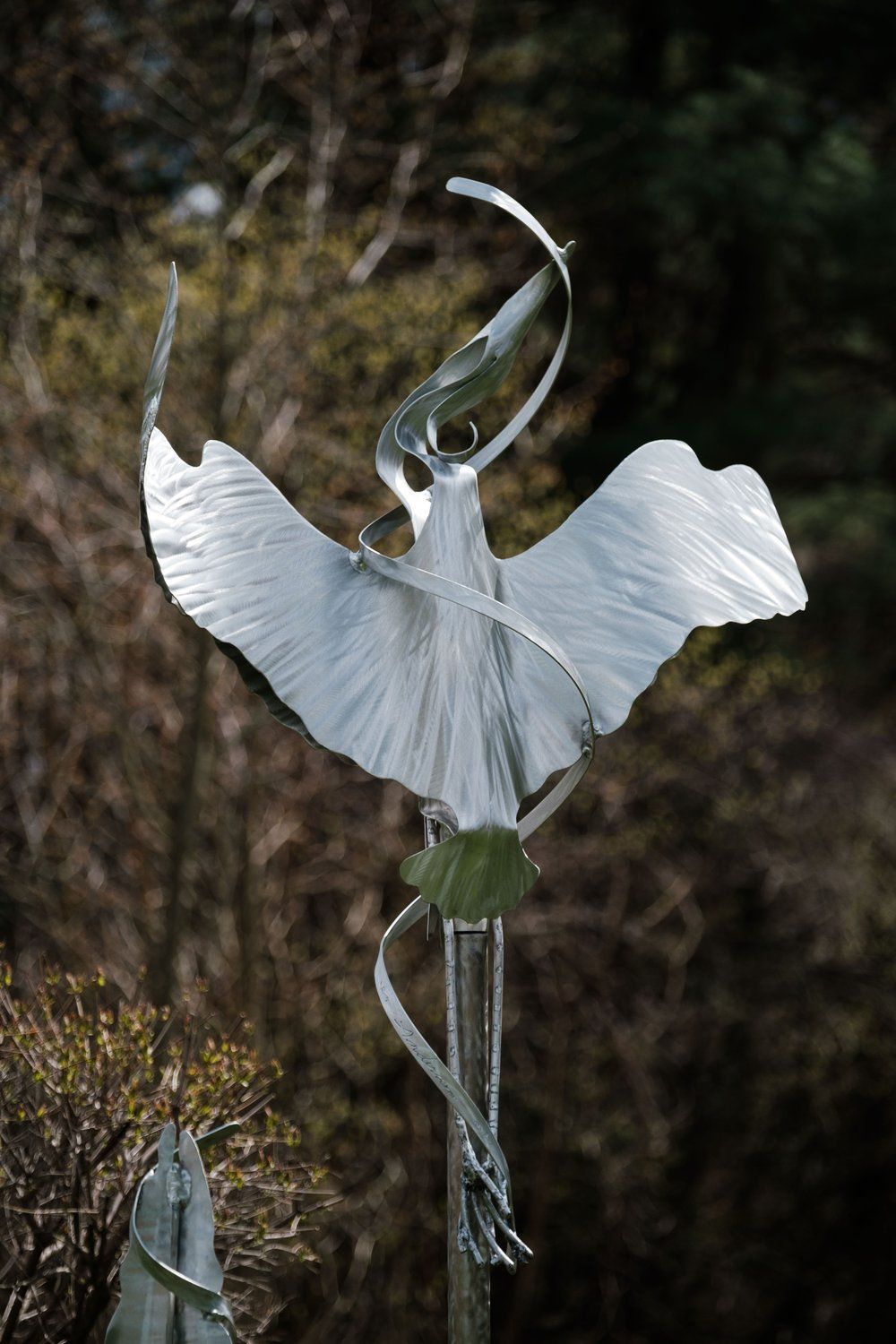 MEDIUM HERON WINDSCULPTURE STAINLESS STEEL