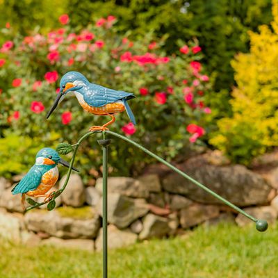 47&quot; Tall Double Hummingbird Balance Stake &quot;Tiny &amp; Teeny&quot;
