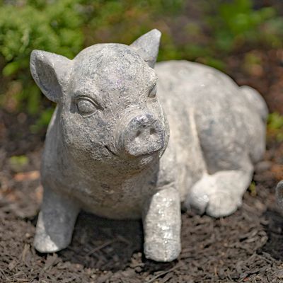Small Magnesium Piglet Statue "Clover"
